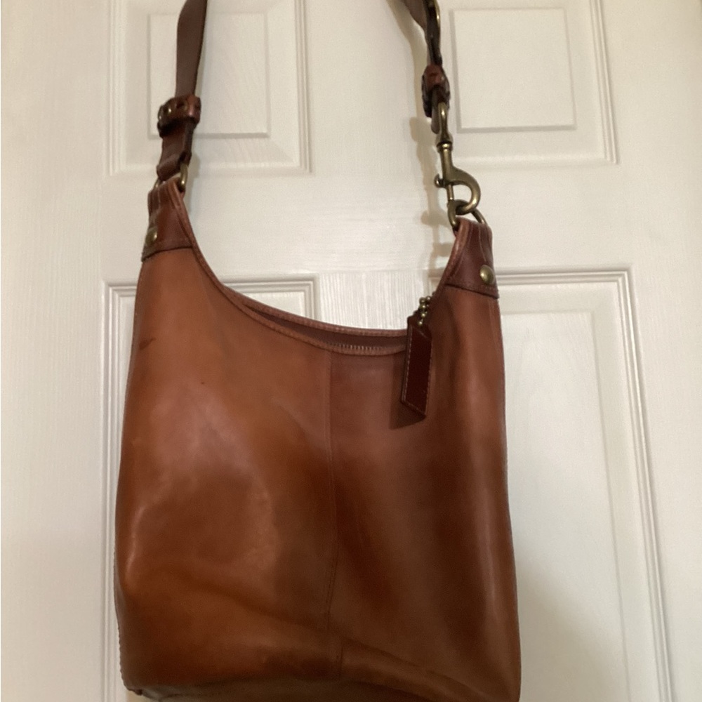 Coach Tan Leather Shoulder Bag vintage